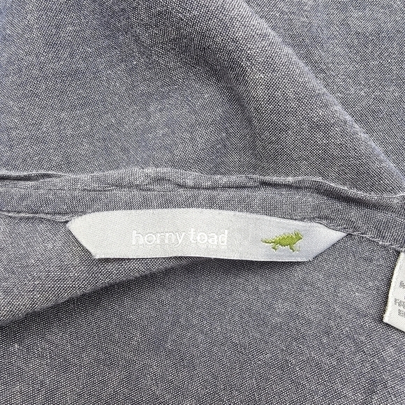 Horny Toad Organic Cotton Grey Tunic Blouse, Lightweight, 3/4 Sleeve, Size Large - Picture 7 of 9